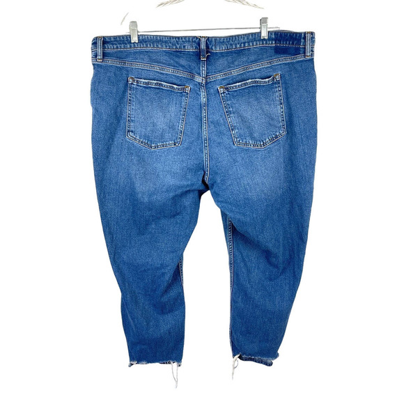 Abercrombie Fitch Curve Love The Mom High Rise Blue Jeans Women's Size 36/22 - Picture 2 of 11